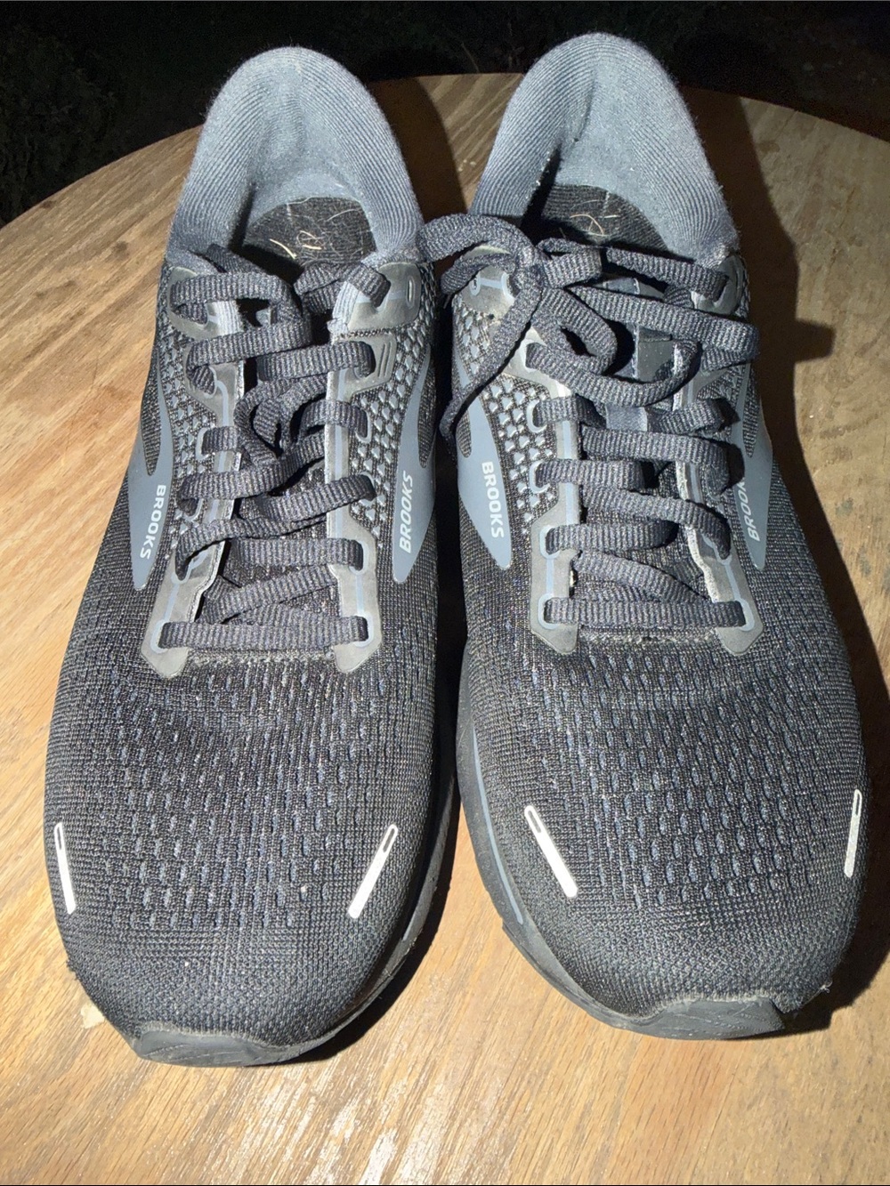 Brooks Men's Black Knit Lace-Up Running Shoes Men’s 10